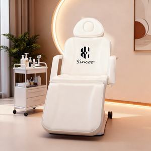 Lit de massage facial électrique moderne de luxe en cuir synthétique pliable pour salon de beauté et hôtel - Vente chaude - Product Image 4