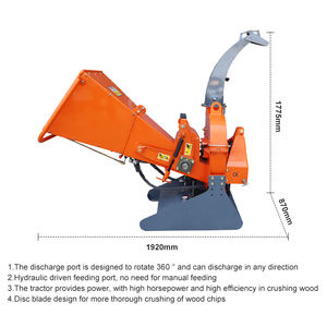 PTO hafif odun parçalayıcı taşınabilir bahçe parçalama aracı ormancılık odun parçalayıcı - Product Image 3