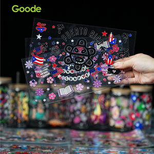 Autocollants pour gobelets Goode 16oz, durables, imperméables, écologiques, motifs de dessins animés PET, manucure, pompiers/<span class=keywords><strong>acteurs</strong></span>/chefs, UV DTF, enveloppes pour tasses - Product Image 1