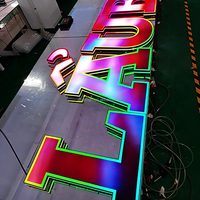Lettres en acrylique 3D personnalisées avec logo, enseignes publicitaires LED avec lettres LED métalliques pour les entreprises, tels que les magasins et les commerces