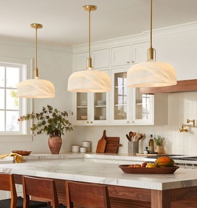 Hot nghệ thuật hiện đại Thiết kế đơn giản thạch cao Tuyết hoa trên đảo Đèn chùm ăn uống LED tự nhiên thạch cao Tuyết hoa treo ánh sáng mặt dây chuyền - Product Image 3