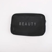 Trousse à cosmétiques en maille de nylon, petite et grande trousse de voyage, trousse de maquillage, trousse de beauté, pochette en maille, trousse de toilette avec logo personnalisé