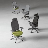 Chaise de bureau exécutive en maille JOHOOFURNITURE avec appui-tête réglable, accoudoirs ergonomiques, pivotante, pour usage scolaire, garantie 5 ans, fabriquée en usine