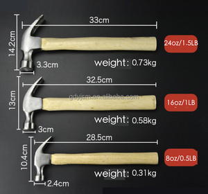High Quality 16oz Steel Straight <b>Hammer</b> Hand Tools Wood <b>Handle</b> Claw <b>Hammers</b> - Product Image 5