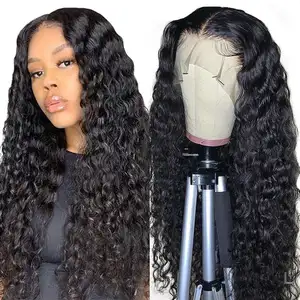 100% Remy Hair Brazilian Lace Frontal Human Hair Wigs 18" Hd 4*4 Lace Closure Wig Glueless Malaysian Hair 12Inch Water Wave Wig