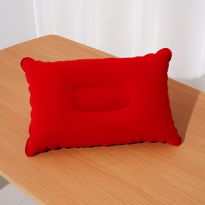 Grand oreiller carré rouge, petit format - 38x24 cm