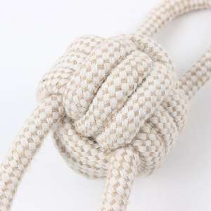 Juego de Juguetes para Perros de Cuerda de Cáñamo y Algodón Natural Ecológico Gris - Duradero, Interactivo, para Uso en Interiores, Mordedor Dental, Regalo de Cumpleaños - Product Image 2