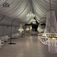 Tentes transparentes directes d'usine chinoise pour mariages et fêtes, tentes d'atrium en aluminium pour 200 à 300 personnes