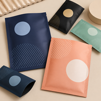 Sacs opaques imprimés sur mesure, pochettes à trois soudures latérales pour packs d'autocollants, cadeaux, impression de logo à motif ondulé, vente en gros