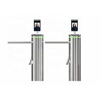 Torniquete de Control de Acceso con 3 Brazos, Mecanismo de Acero Inoxidable, Puerta Peatonal con Lector RFID para Gimnasio o Museo