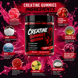 Bonbons Gélifiés à la Créatine Monohydrate, au Collagène et aux Vitamines pour Adultes, Complément Pré-Entraînement pour la Croissance Musculaire et la Gestion de l'Énergie - Vente Chaude - Product Image 3