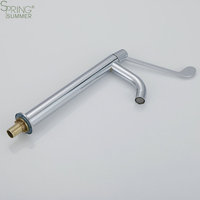 Robinet de lavabo à poignée longue pour lavabo froid de salle d'hôpital, à montage sur plan, avec cartouche céramique, design moderne pour chambre à coucher