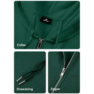 Custom Men's Casual Cotton Drawstring <b>Hoodies</b> <b>Full</b> <b>Zip</b> Fleece <b>Hoodies</b> Size XXS 6XL Screen Printed <b>Zip</b>-<b>up</b> Style Anti-Wrinkle - Product Image 3