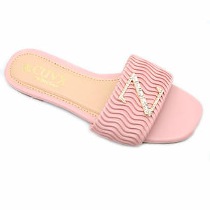 Kadın yazlık terlik giymek yeni tatil katlanır düz kaymaz düz renk rahat basit kadın terlik - Product Image 2