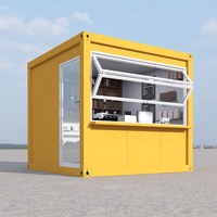 Bar de café modulaire en panneaux sandwich à structure en acier à assemblage rapide, maison conteneur préfabriquée et détachable, magasin de vente au détail