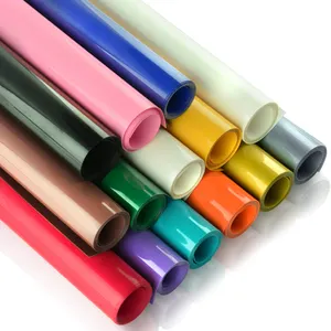 Felle Kleur Permanente Zelfklevende Pu Film Warmteoverdracht Vinyl Roll Voor T-Shirt