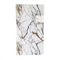 Feuilles de marbre PVC légères Panneau mural en marbre UV Installation facile et décoration de la maison