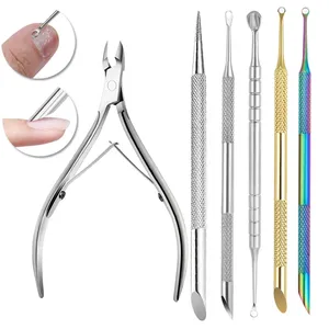 Alicates de Acero Inoxidable para Cutículas, Cortaúñas, Removedor de Piel Muerta, Recortador, Cortadores de Pedicura, Herramientas Profesionales de Manicura - Product Image 1