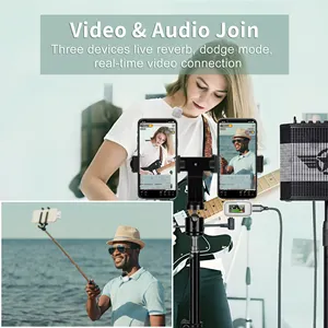 Micrófono Lavalier inalámbrico Tiktok Audio Video Bluetooth Grabación Micrófono de solapa para Iphone Android Live