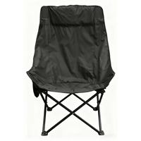 Chaise de jardin moderne Oxford à dossier haut - Chaise de camping pliable d'extérieur à conception anti-affaissement stable pour la plage et les festivals