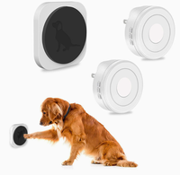 Téléphone de porte audio sans fil à commande tactile pour animaux de compagnie - Sonnette d'entraînement intelligente longue portée avec écran tactile