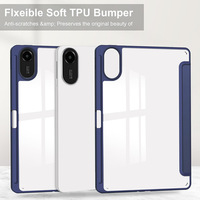Étui de protection transparent en acrylique pour tablette avec support de stylet intégré, fonction veille/réveil automatique, antichoc pour Redmi Pad 2 11 pouces
