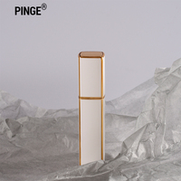 Flacons de parfum rectangulaires format voyage, mini vaporisateurs rechargeables en aluminium, or, blanc et noir