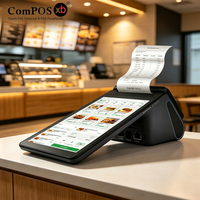 Terminal Punto de Venta con Pantalla Táctil Capacitiva de 8 Pulgadas, Android 14.0, Caja Registradora con Impresora y Escáner, Sistema POS Todo en Uno