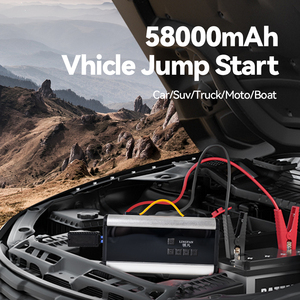 Xe bên đường khẩn cấp công cụ an toàn Kit Set với Jumper Starter Kit Viện trợ đầu tiên Tow Rope và pin lithium độn an toàn Túi - Product Image 6