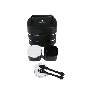Boîte à bento portable étanche avec 4 compartiments, conteneur à déjeuner empilable en plastique/PP, boîte à déjeuner pour adultes, enfants, enfants - Product Image 3