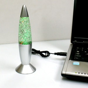 <b>Usb</b> Led Rocket Lamp La 501 Blue Color Changing Desk Lamp With <b>Switch</b> Control Modern Design Plastic Body - Product Image 2
