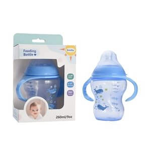 Biberón de Leche para Niños de 260 ml, Caja de Regalo, Biberón de Plástico para Recién Nacidos, Biberón de Alimentación Manos Libres - Product Image 1