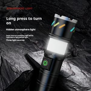 <span class=keywords><strong>Linterna</strong></span> ultra brillante de lúmenes altos, <span class=keywords><strong>linterna</strong></span> táctica de luz Led recargable blanca de largo alcance - Product Image 5