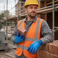 Gants de travail de sécurité pour la construction, la logistique, le jardinage, les travaux de réparation, gants en latex à revêtement ondulé antidérapants et imperméables pour hommes