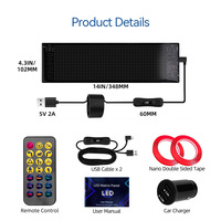 Pantalla LED Programable para Coche y Camión, Letrero LED Ojos de Diablo para Ventana Trasera, Panel LED Flexible para Coches y Camiones