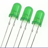 Diode LED Hlx verte 5 mm à diffusion pure verte 525 nm, puces LED dimmables, garantie 3 ans, IRC 80 pour la vente en gros de lampes