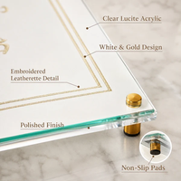 Planche de service en lucite pour pain challah du Shabbat juif, plateau de découpe en acrylique, gravure personnalisée, décoration de table Judaica avec supports dorés