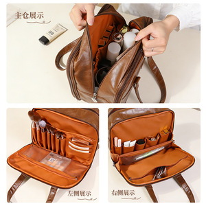 Portable Waterproof <b>Large</b> Capacity <b>Cosmetic</b> <b>Bag</b> With Multiple Compartments For Travel And Everyday Use - Product Image 4