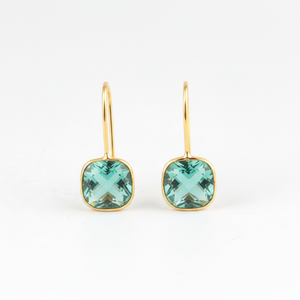 Zeva-pendientes de gota de cuarzo de diseño clásico para mujer, aretes de gota con personalidad, bañados en oro/plata - Product Image 1