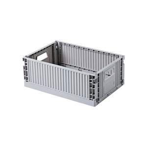 Large Capacity Collapsible Storage Basket Stackable Crate bin Folding Storage Baskets
