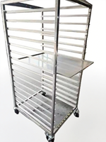 Chariot à 201 couches en acier inoxydable 30/32 personnalisé-Porte-pain commercial et chariot de nourriture avec plaques de cuisson