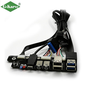 Câble de panneau frontal I/O en cuivre pur pour boîtier d'ordinateur avec USB 3.0 Type-C, USB 2.0 et audio HD, adaptateur de montage en baie 5,25 pouces pour boîtiers ATX - Product Image 1