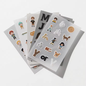 Pegatinas de Resina Epoxi con Diseño de Dibujos Animados Personalizados, Pegatinas Redondas Transparentes con Logotipo en Relieve, Resistentes al Agua para Niños - Product Image 3