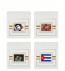 Posacenere per sigari in ceramica OEM Che Guevara Design Pop <span class=keywords><strong>Art</strong></span> Bordo oro Doppio supporto Vassoio di lusso - Product Image 1