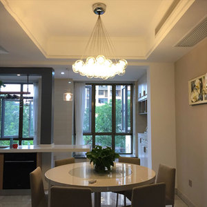 salle à manger chambre luminaires moderne CONDUIT lustre éclairage Nordique boule de Verre Lampe <span class=keywords><strong>salon</strong></span> suspendu lumières - Product Image 3