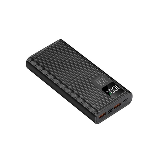 2026 Hot Selling PD 22.5W Fast Charging 20000mAh Textured Power Bank USB-C Digital Display Portable Charger Powerbank