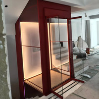 Ascenseur hydraulique résidentiel pour maison, avec cabine supérieure, capacité 400 kg, 2 à 6 étages, gaine fermée, pour villa
