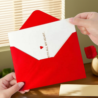 Impression personnalisée Vintage Je t'aime Valentine Cartes de vœux Cartes de remerciement avec enveloppes