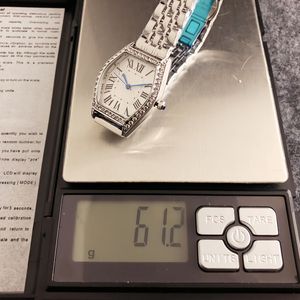 Exquisite silver <strong>cocktail</strong> barrel <strong>watch</strong> Roman scale diamond dial steel band <strong>watch</strong> women's trendy quartz mechanical <strong>watch</strong> - Product Image 1