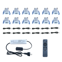 6/8/10/12 pièces/ensemble Mini spot LED encastrable 3CCT DC12V avec transformateur pour pergolas extérieures, véranda/armoires